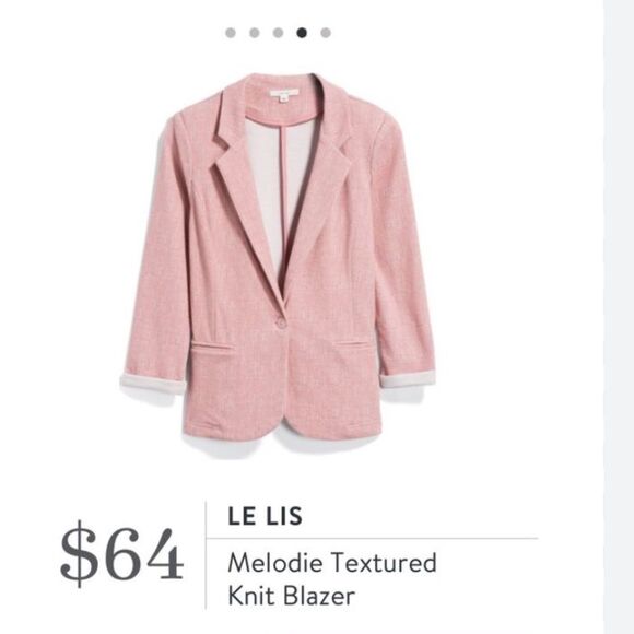 Anthropologie Le Lis Pink Blazer Relaxed Fit Suit Jacket - Picture 5 of 5